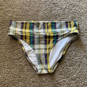 Victoria's Secret Yellow Plaid Bikini Bottom